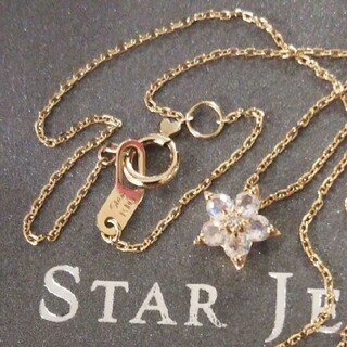 STAR JEWELRY - スタージュエリー K10 ロイヤルブルームーンストーン ネックレス ダイヤモンド