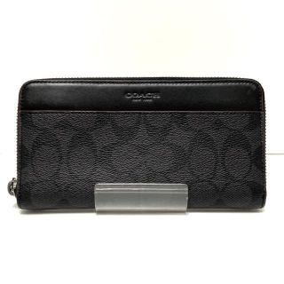 コーチ(COACH)のコーチ 長財布 シグネチャー柄 F25517 黒(財布)