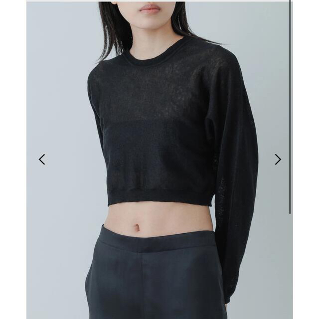 yo BIOTOP sheer linen cropped tops