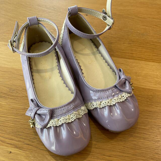 靴　紫　ラベンダー色　18cm 発表会(フォーマルシューズ)