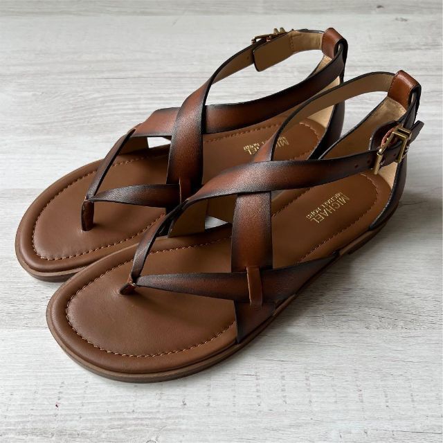 MICHAEL KORS マイケルコース レザー フラットサンダル | www