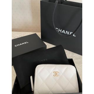 シャネル(CHANEL)のシャネル CHANEL コインケース カードケース　キャビアスキン　ホワイト新品(コインケース)