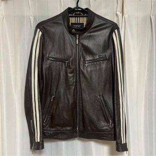 バーバリーブラックレーベル(BURBERRY BLACK LABEL)のバーバリー　Burberry ラムレザー　ライダース　レザージャケット(レザージャケット)