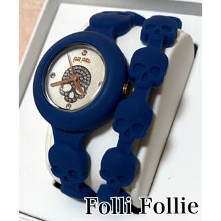 フォリフォリ(Folli Follie)のFolli Follie ☆ 美品 スカル 腕時計(腕時計)