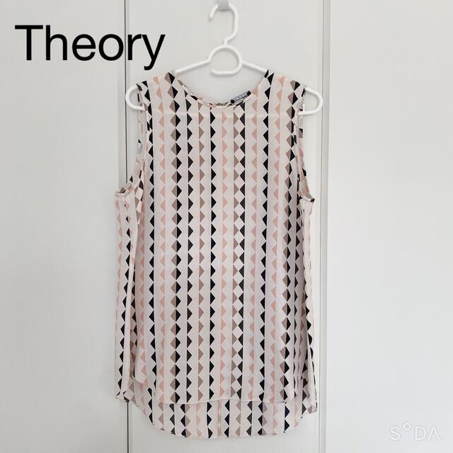 theory(セオリー)のTheory  幾何学模様　ノースリーブブラウス レディースのトップス(シャツ/ブラウス(半袖/袖なし))の商品写真