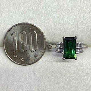 Pt900　高品質グリーントルマリンリング　2.17ct　鑑別書付き