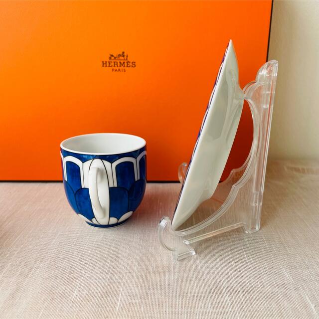 Hermes(エルメス)のHERMES エルメス ブルーダイユール コーヒーカップ&ソーサー 100ml インテリア/住まい/日用品のキッチン/食器(グラス/カップ)の商品写真