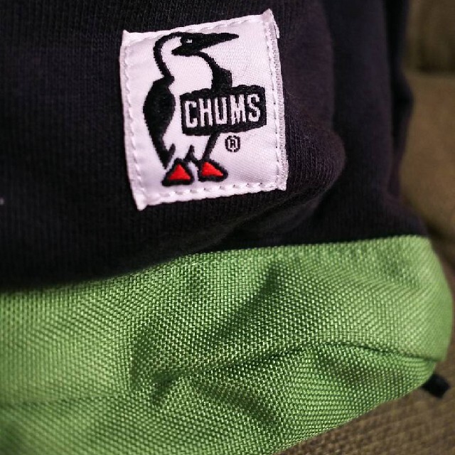 CHUMS(チャムス)のCHUMSハリケーンDAYPACKデイパック黒バッグ水色sweat黄緑色リュック レディースのバッグ(リュック/バックパック)の商品写真