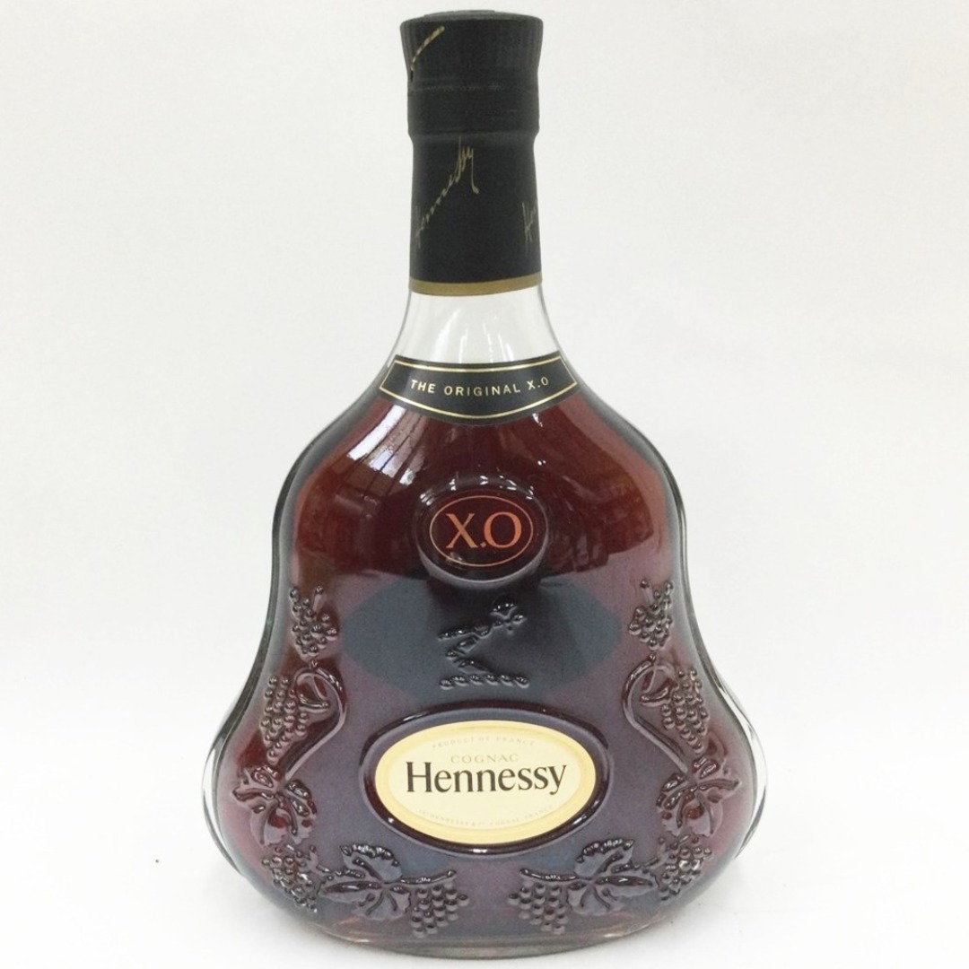 Hennessy ヘネシー X.O 黒キャップ 古酒 ブランデー クリアボトル