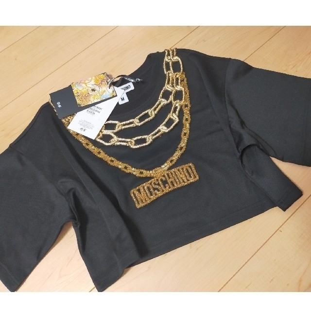 H&M(エイチアンドエム)のH&M MOSCHINO コラボ チェーントップス レディースのトップス(Tシャツ(半袖/袖なし))の商品写真