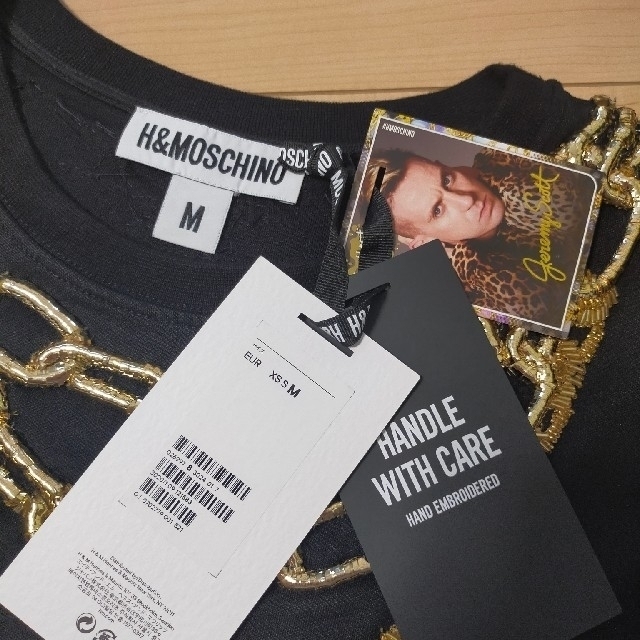 H&M(エイチアンドエム)のH&M MOSCHINO コラボ チェーントップス レディースのトップス(Tシャツ(半袖/袖なし))の商品写真