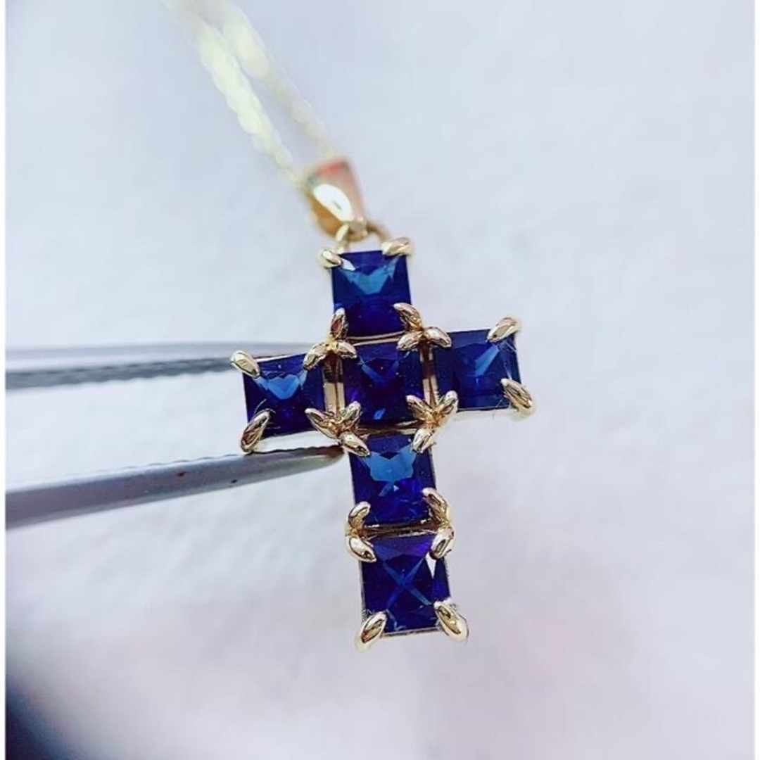 刺繍サービス バッティング手袋 ☆1.00ct☆✨サファイア クロス K18