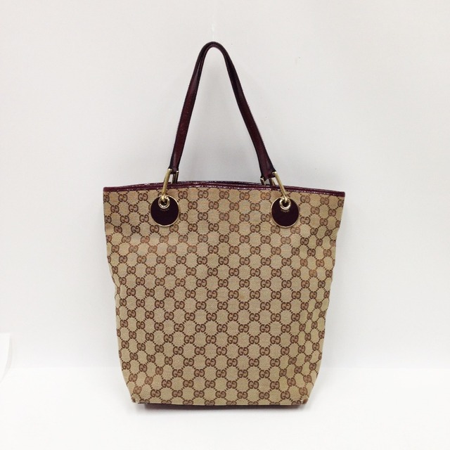 GUCCI グッチ トートバッグ GGキャンバス ベージュ-