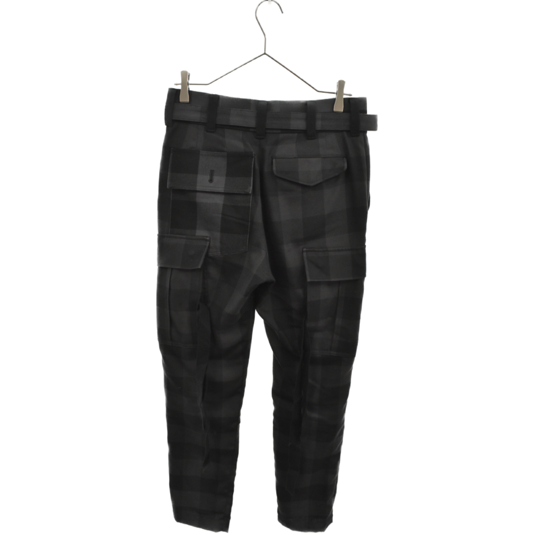 Sacai サカイ 22SS Buffalo Check Trousers バッファローチェック テーパードパンツ ブラック/グレー 22-02701M