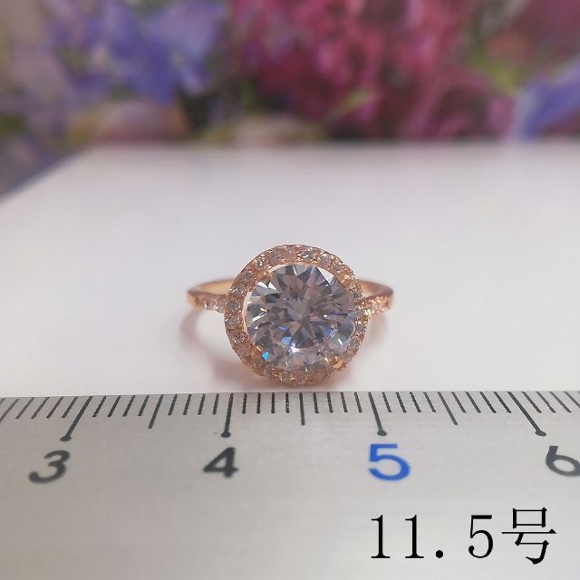 tt11082閉店セール11.5号リングピンクゴールド色ジルコニアリング レディースのアクセサリー(リング(指輪))の商品写真