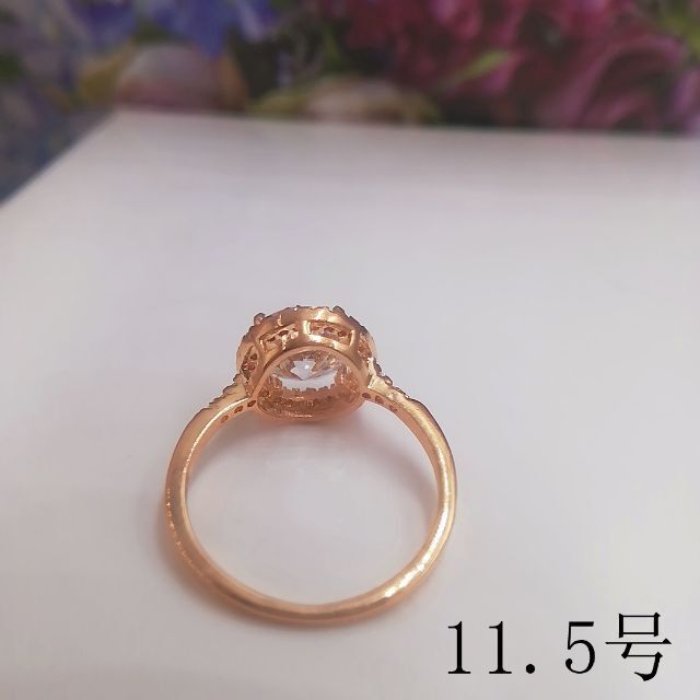 tt11082閉店セール11.5号リングピンクゴールド色ジルコニアリング レディースのアクセサリー(リング(指輪))の商品写真