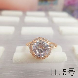 tt11082閉店セール11.5号リングピンクゴールド色ジルコニアリング(リング(指輪))