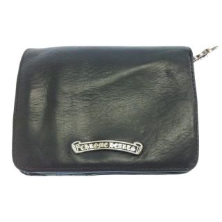 クロムハーツ(Chrome Hearts)のCHROME HEARTS クロムハーツ JOEY ジョーイ ダガージップ レザーウォレット 2つ折り財布 ブラック(折り財布)