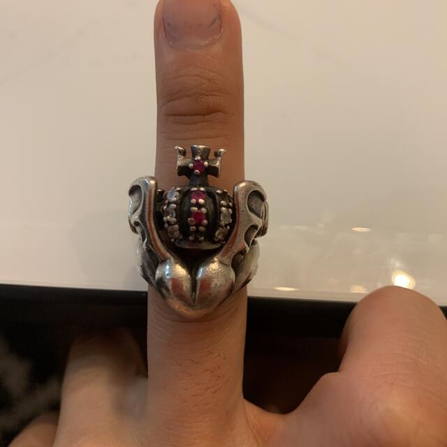ハート　王冠　クラウン　ダブル　リング　ブランド　指輪　激レア レディースのアクセサリー(リング(指輪))の商品写真