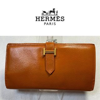 正規品☆エルメス ベアン □H刻印 キャメル系 ゴールド金具 男女兼用-