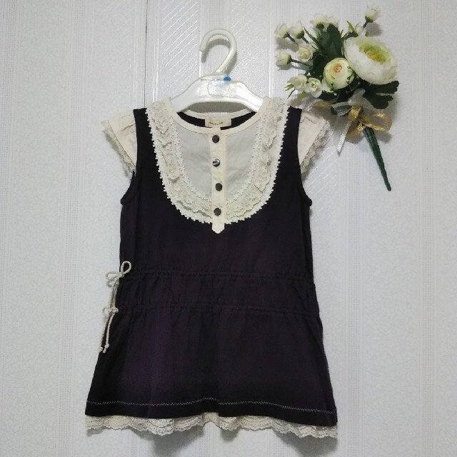 HusHush(ハッシュアッシュ)のHushush 半袖ワンピース キッズ/ベビー/マタニティのキッズ服女の子用(90cm~)(ワンピース)の商品写真