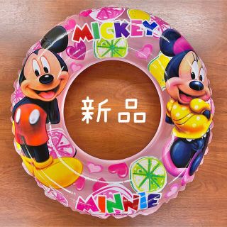 ディズニー(Disney)の新品未使用　ミッキーミニー　ピンク　子ども　浮き輪　60cm(マリン/スイミング)