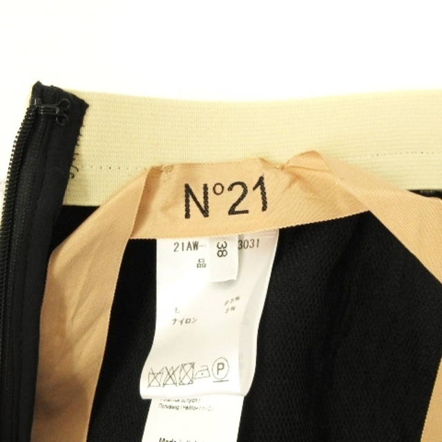 N°21(ヌメロヴェントゥーノ)のヌメロヴェントゥーノ N°21 21AW スカート ヒョウ柄 ブラウン 38 レディースのスカート(ひざ丈スカート)の商品写真