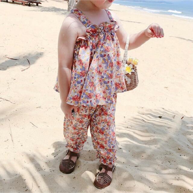 リボンでは Shirley Temple*ビーチバカンス上下セット110cmの通販 by
