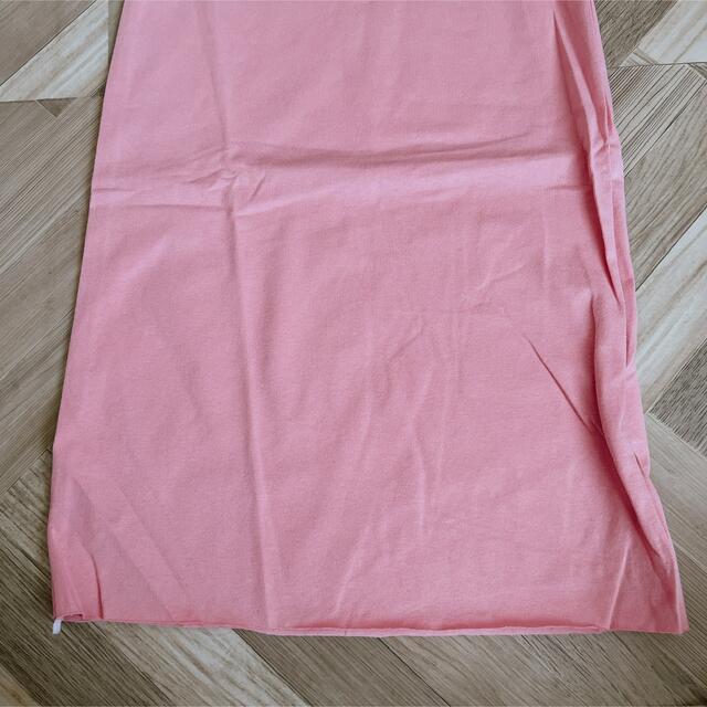 Tシャツ ワンピース 90 プリントロゴ 半袖 韓国子供服 ツーピース ピンク キッズ/ベビー/マタニティのキッズ服女の子用(90cm~)(ワンピース)の商品写真