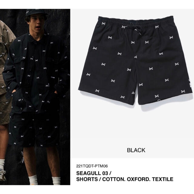 W)taps - BLACK L 22SS WTAPS SEAGULL 03 / SHORTSの通販 by og's shop