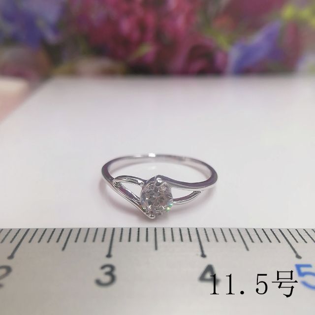 tt11098閉店セール11.5号リング細身優雅リングジルコニアリング レディースのアクセサリー(リング(指輪))の商品写真