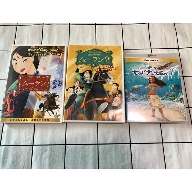 Disney(ディズニー)のディズニー　DVD （ムーラン、モアナ） エンタメ/ホビーのDVD/ブルーレイ(キッズ/ファミリー)の商品写真