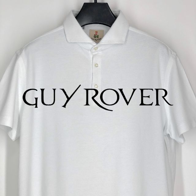 ◆ GUY ROVER ◆ 鹿の子半袖ポロシャツ XL イタリア製 ホワイト