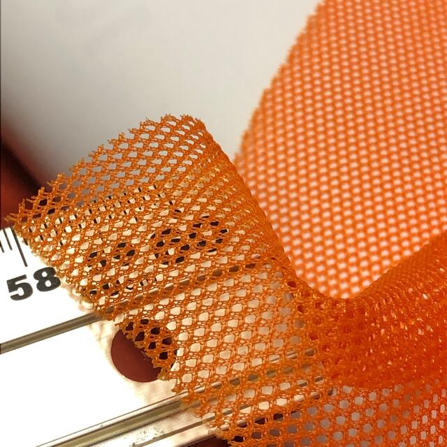 100×75㎝　メッシュ生地　オレンジ/ソフト  ハンドメイドの素材/材料(生地/糸)の商品写真