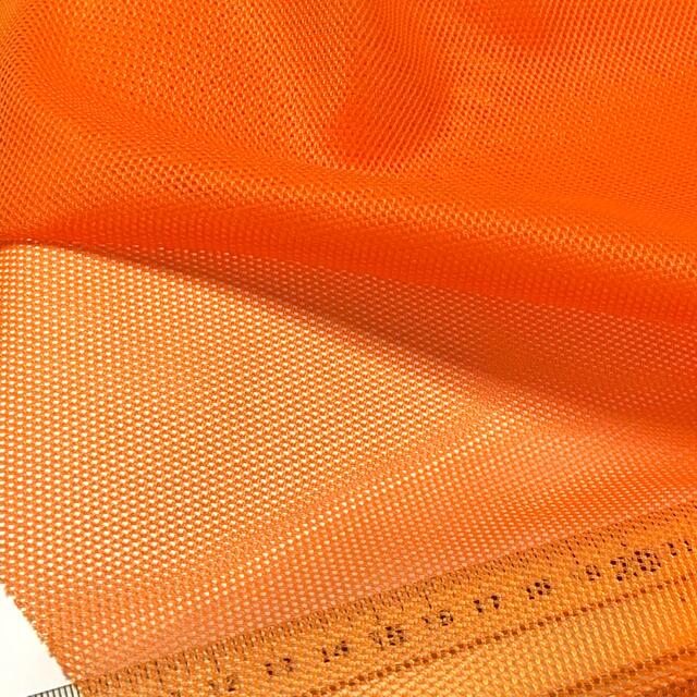 100×75㎝　メッシュ生地　オレンジ/ソフト  ハンドメイドの素材/材料(生地/糸)の商品写真