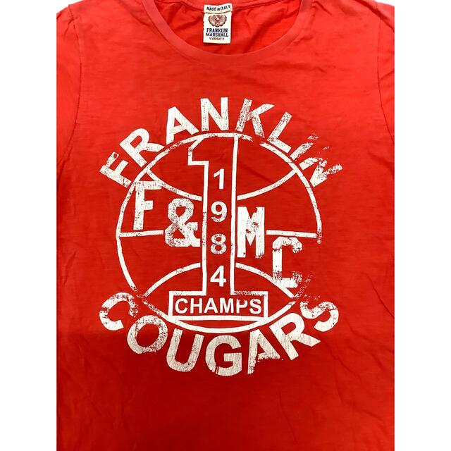 FRANKLIN&MARSHALL(フランクリンアンドマーシャル)のフランクリン　マーシャル　Tシャツ　Mサイズ　赤　r176 メンズのトップス(Tシャツ/カットソー(半袖/袖なし))の商品写真