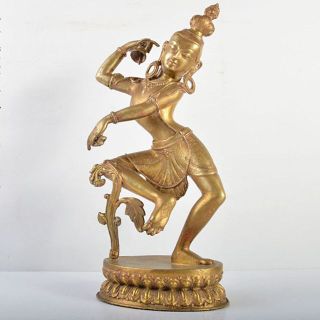 仏教美術 古銅鍍金 チベット仏 仏像 置物 M R4594の通販 by ...