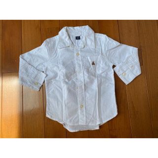 ベビーギャップ(babyGAP)のGAP 長袖シャツ　白　95 美品(ブラウス)