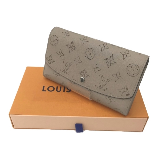 △△LOUIS VUITTON ルイヴィトン 財布 マヒナ ポルトフォイユ・イリス ガレ M60144 ベージュレディース