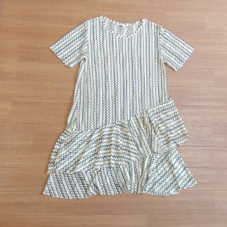 ザラ(ZARA)のZARA　リボン編みティアードワンピース(ひざ丈ワンピース)