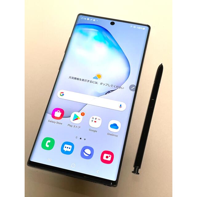 SIMフリー Galaxy Note10+ SM-N975C ブラック★