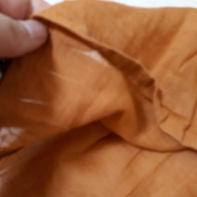 オレンジ　ブラウス レディースのトップス(シャツ/ブラウス(長袖/七分))の商品写真