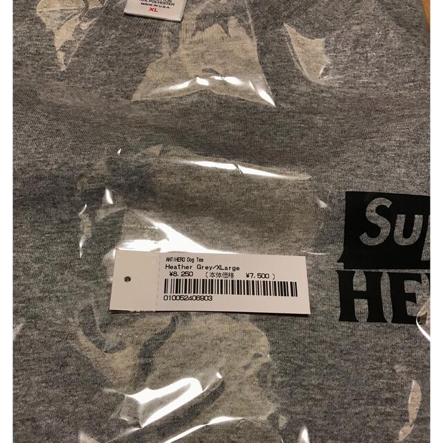 Supreme(シュプリーム)の★supreme× ANTIHERO Dog Tee グレー XL メンズのトップス(Tシャツ/カットソー(半袖/袖なし))の商品写真