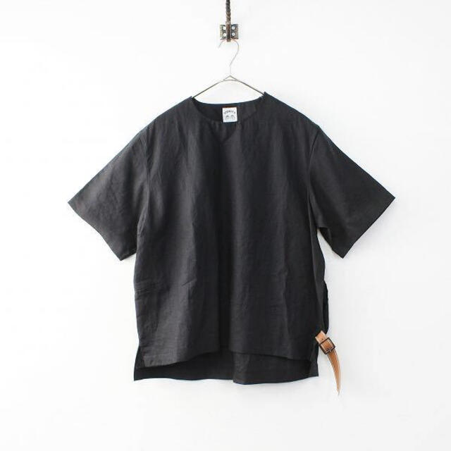 ２５ｃｍ素材SUNSEA Linen Belted T ブラック