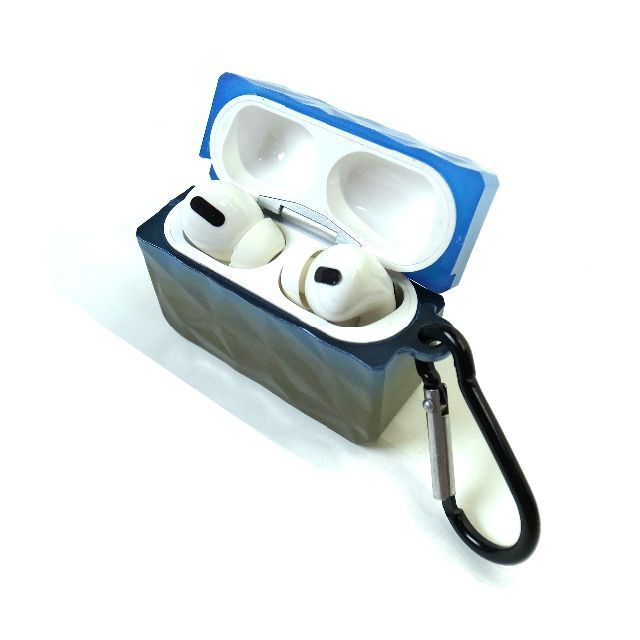 グラデーション AirPodsケース 第3世代 / Pro ブルー×ゴールド スマホ/家電/カメラのスマホアクセサリー(モバイルケース/カバー)の商品写真