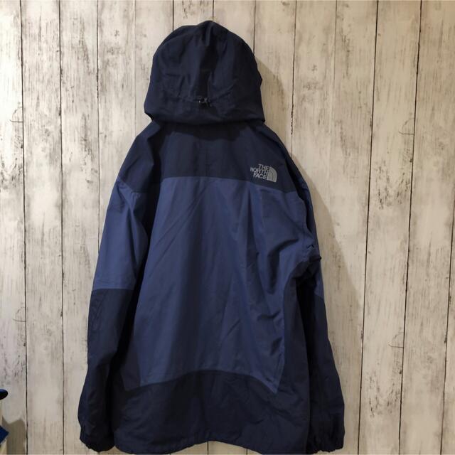 ノースフェイス マウンテンパーカー青×紺メンズMレディースXL相当