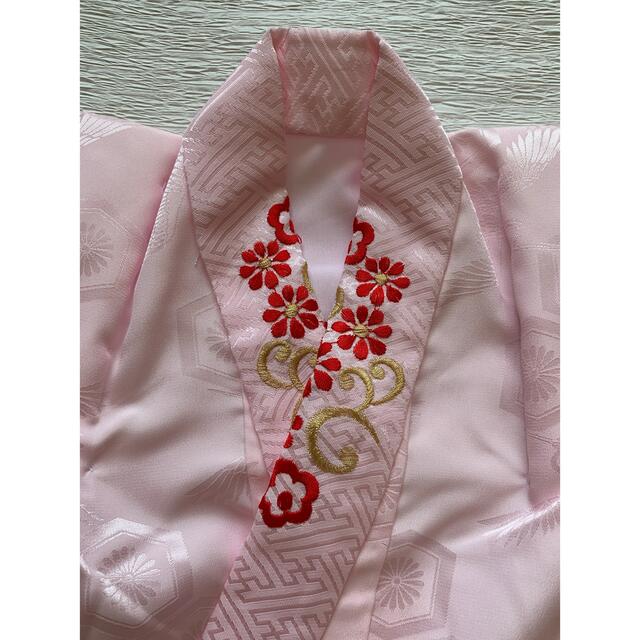 再追加販売 【正絹】 絹100% 七五三 3歳 被布コート 単品 ピンク 刺繍