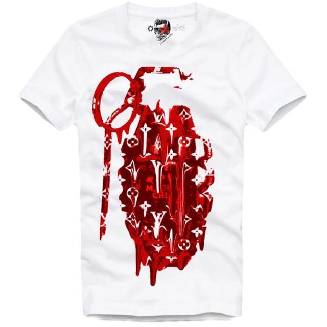 E1SYNDICATE Tシャツ　GRENADE 4199 手榴弾　レッド L