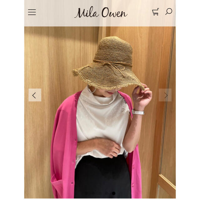 Mila Owen(ミラオーウェン)の【週末限定価格】MilaOwen（ミラ オーウェン）  フリンジペーパーハット レディースの帽子(麦わら帽子/ストローハット)の商品写真