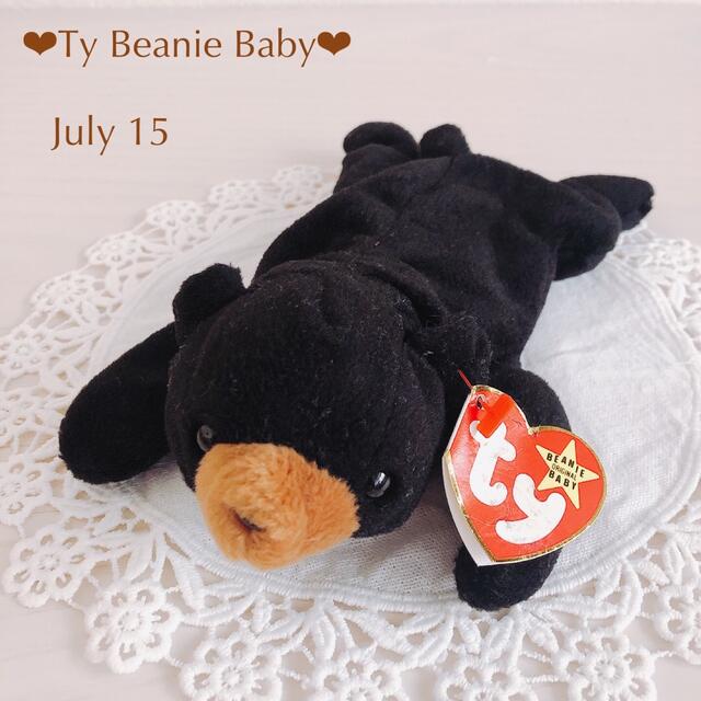 タグ付き*Ty Beanie Baby*July 15/ Blackie エンタメ/ホビーのおもちゃ/ぬいぐるみ(ぬいぐるみ)の商品写真